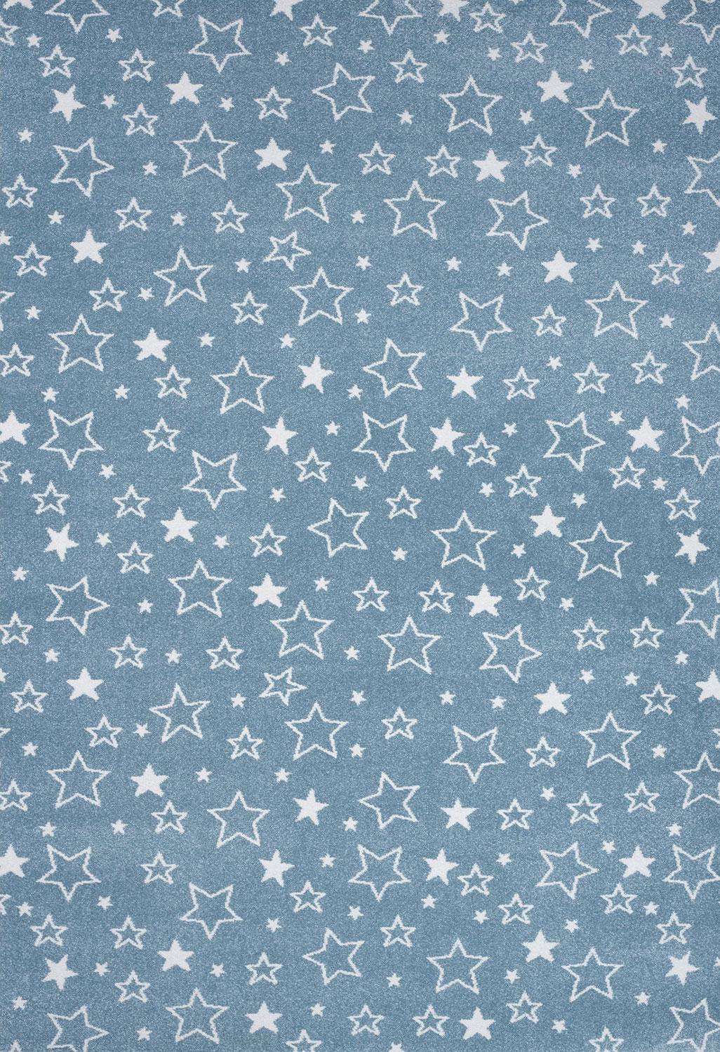Παιδικό χαλί Diamond kids 8468/231 πετρόλ αστεράκια με το μέτρο - Colore Colori